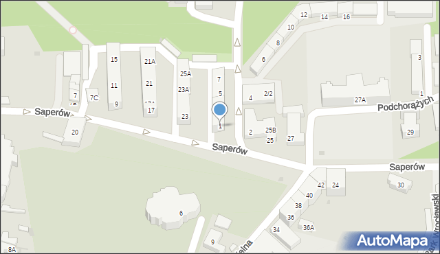Świdnica, Parkowa, 1, mapa Świdnicy