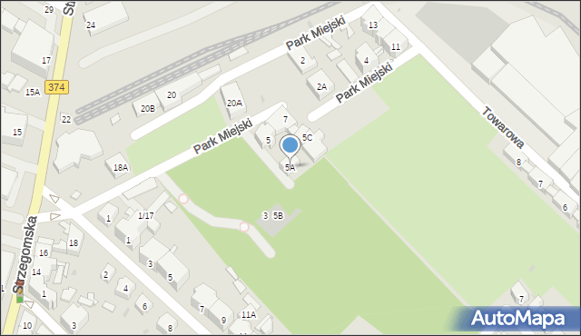 Świebodzice, Park Miejski, 5A, mapa Świebodzice