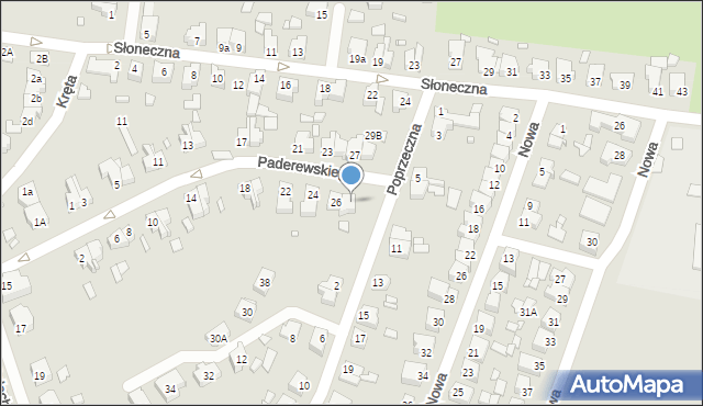Świebodzin, Paderewskiego Ignacego Jana, 28, mapa Świebodzin