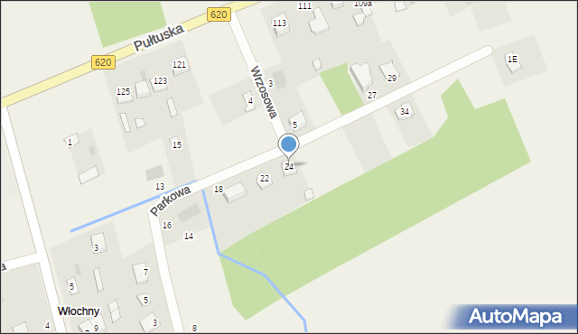 Świercze, Parkowa, 24, mapa Świercze