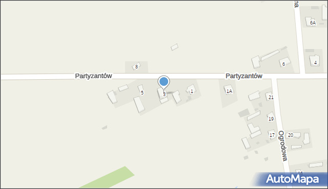 Świerże, Partyzantów, 3, mapa Świerże