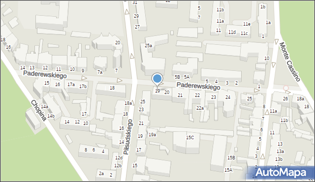 Świnoujście, Paderewskiego Ignacego Jana, 19, mapa Świnoujście