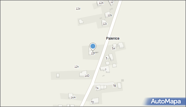 Szaflary, Palenice, 12f, mapa Szaflary