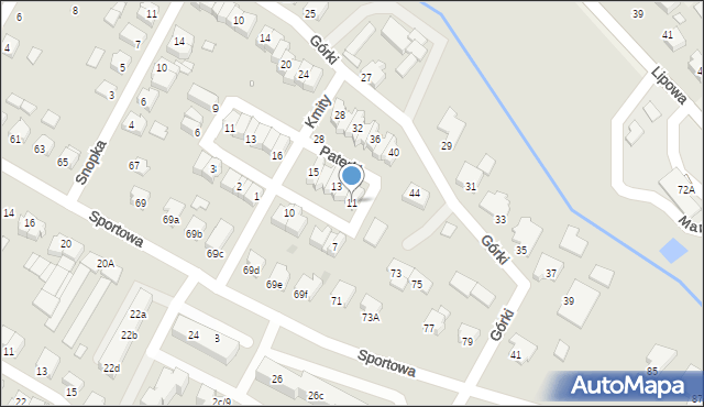 Szamotuły, Paterki Jana, 11, mapa Szamotuły