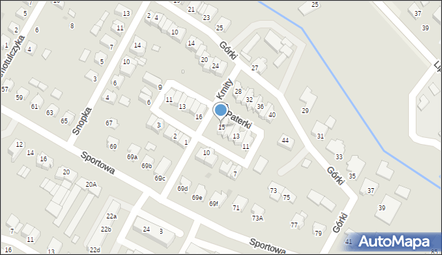 Szamotuły, Paterki Jana, 15, mapa Szamotuły