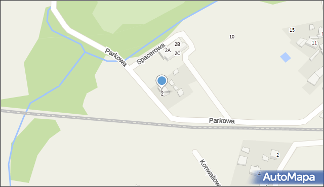 Szczaniec, Parkowa, 2, mapa Szczaniec