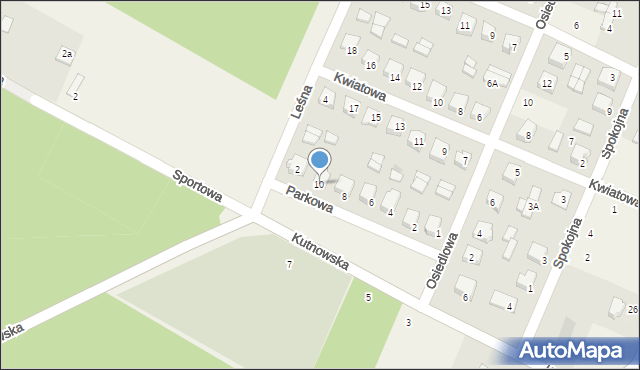 Szczawin Kościelny, Parkowa, 10, mapa Szczawin Kościelny