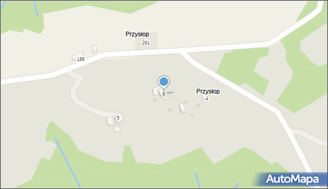 Szczawnica, Partyzantów, 6, mapa Szczawnica