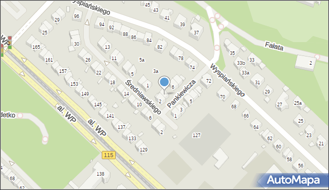 Szczecin, Pankiewicza Józefa, 4, mapa Szczecina