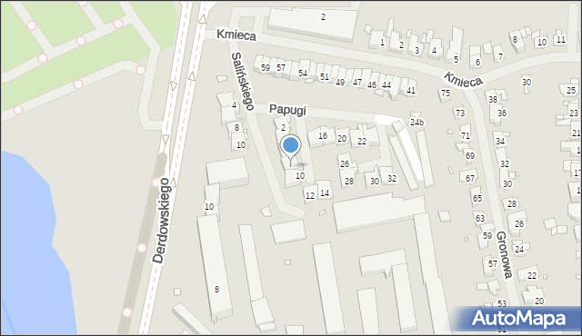 Szczecin, Papugi Jana, 8, mapa Szczecina