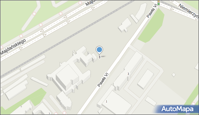 Szczecin, Pawła VI, 6, mapa Szczecina