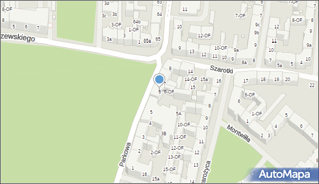 Szczecin, Parkowa, 6, mapa Szczecina