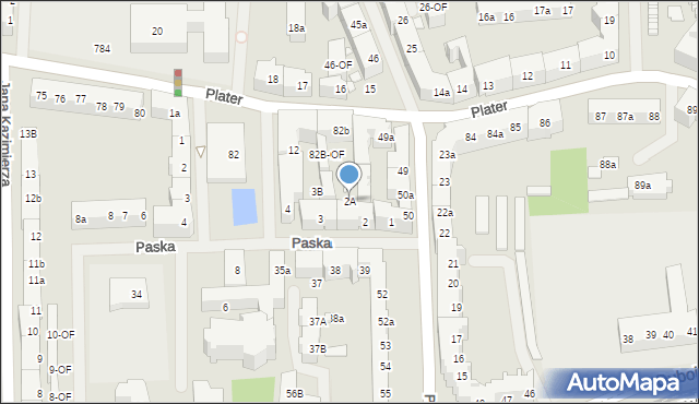 Szczecin, Paska Jana Chryzostoma, 2A, mapa Szczecina