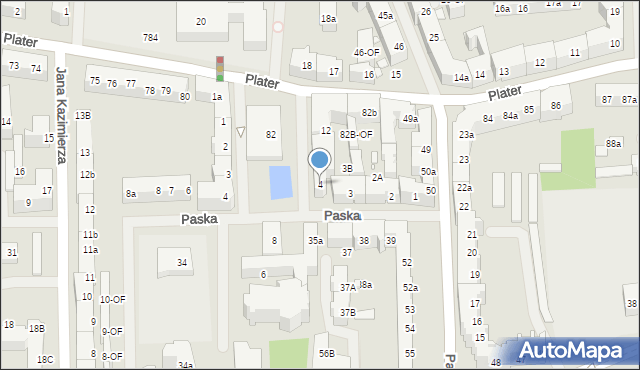 Szczecin, Paska Jana Chryzostoma, 4, mapa Szczecina