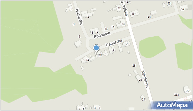 Szczecin, Pancerna, 12, mapa Szczecina