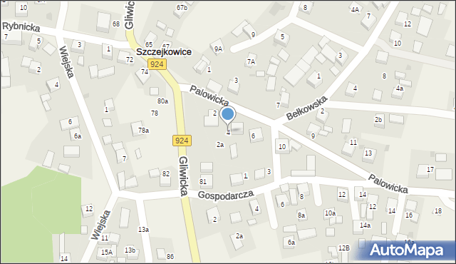 Szczejkowice, Palowicka, 4, mapa Szczejkowice