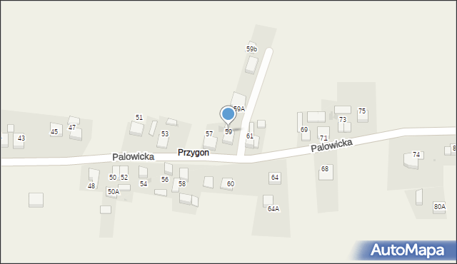 Szczejkowice, Palowicka, 59, mapa Szczejkowice