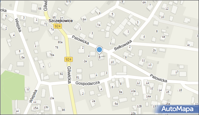 Szczejkowice, Palowicka, 6, mapa Szczejkowice