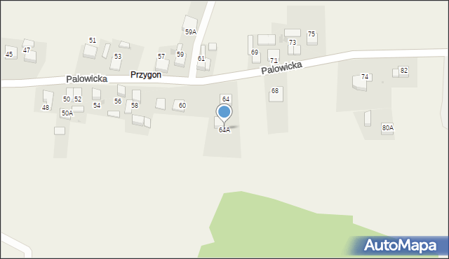 Szczejkowice, Palowicka, 64A, mapa Szczejkowice