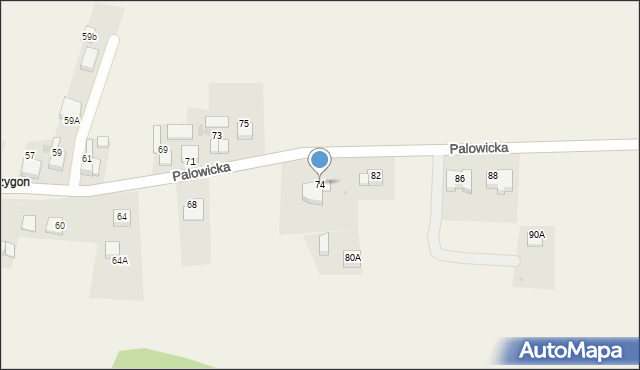 Szczejkowice, Palowicka, 74, mapa Szczejkowice