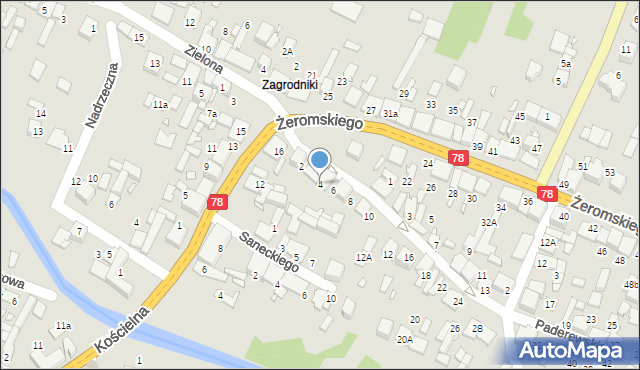 Szczekociny, Paderewskiego Ignacego Jana, 4, mapa Szczekociny