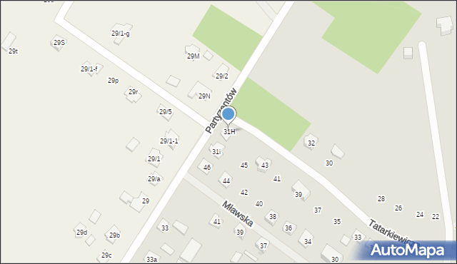 Szczytno, Partyzantów, 31H, mapa Szczytno