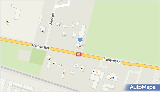 Szczytno, Pasymska, 34, mapa Szczytno