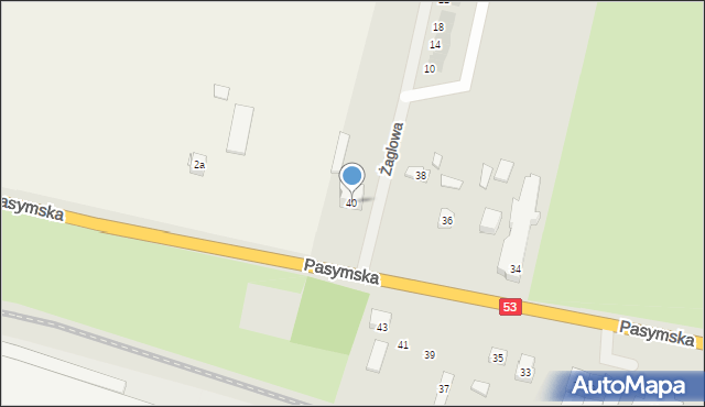 Szczytno, Pasymska, 40, mapa Szczytno