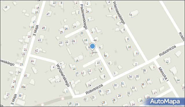 Szprotawa, Paderewskiego Ignacego Jana, 17, mapa Szprotawa