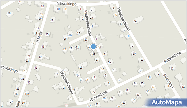 Szprotawa, Paderewskiego Ignacego Jana, 18, mapa Szprotawa