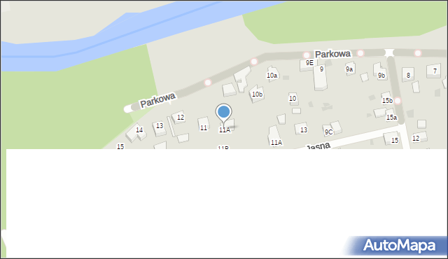 Szprotawa, Parkowa, 11A, mapa Szprotawa