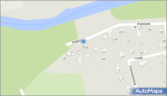 Szprotawa, Parkowa, 12A, mapa Szprotawa