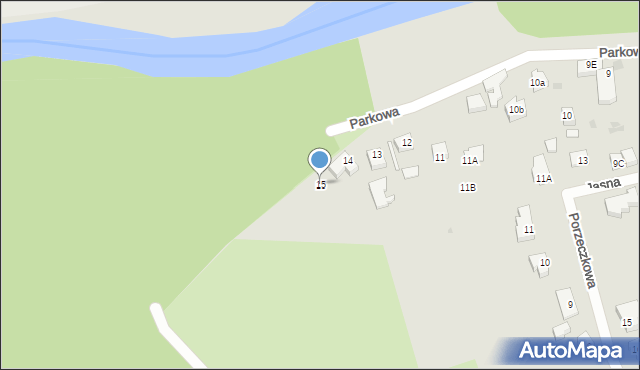 Szprotawa, Parkowa, 15, mapa Szprotawa