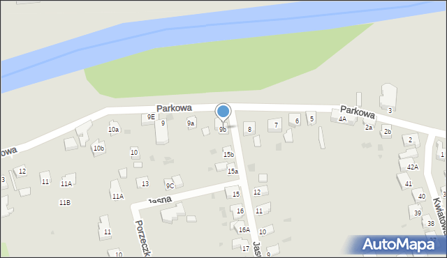 Szprotawa, Parkowa, 9b, mapa Szprotawa