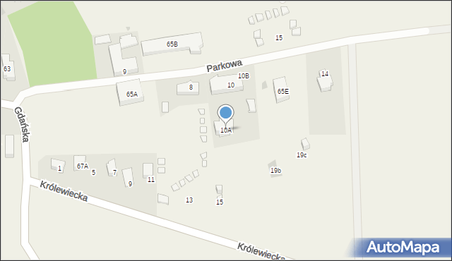 Sztutowo, Parkowa, 10A, mapa Sztutowo