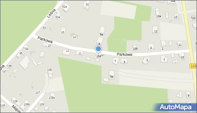 Tanowo, Parkowa, 104, mapa Tanowo