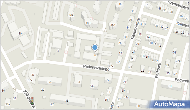 Tarnów, Paderewskiego Ignacego Jana, 6, mapa Tarnów