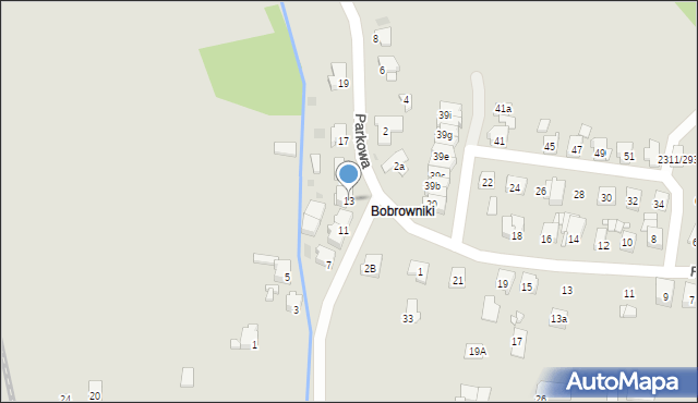 Tarnowskie Góry, Parkowa, 13, mapa Tarnowskie Góry