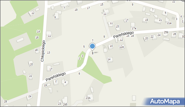 Tenczynek, Pareńskiego Stanisława, 8, mapa Tenczynek