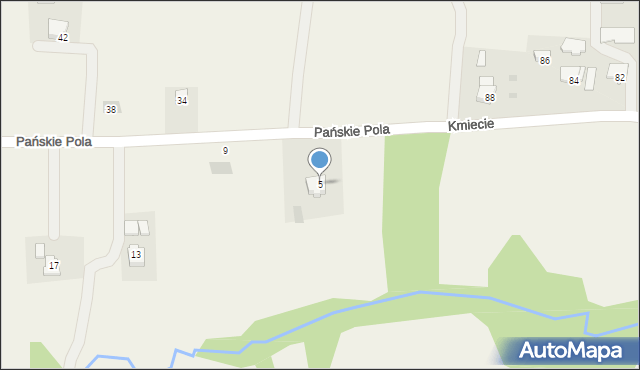 Tłuczań, Pańskie Pola, 5, mapa Tłuczań