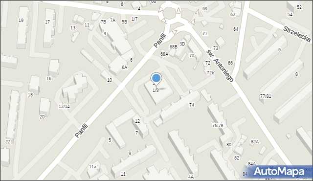 Tomaszów Mazowiecki, Panfil Wandy, 1/3, mapa Tomaszów Mazowiecki