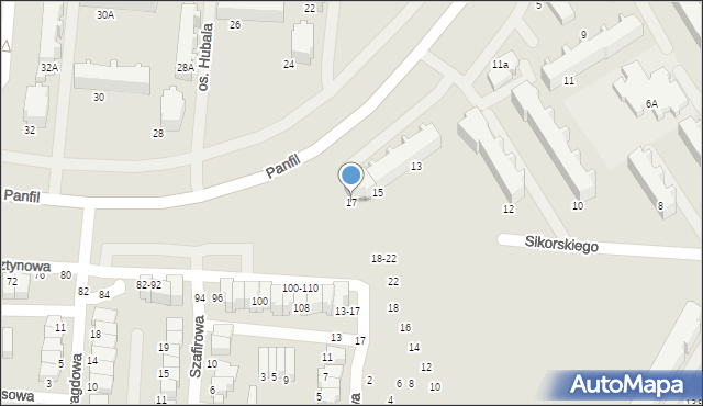 Tomaszów Mazowiecki, Panfil Wandy, 17, mapa Tomaszów Mazowiecki