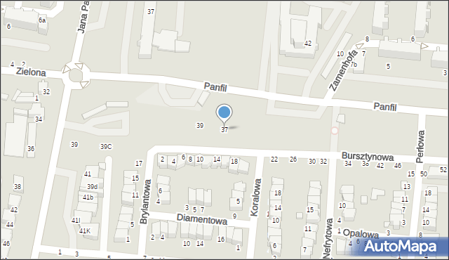 Tomaszów Mazowiecki, Panfil Wandy, 37, mapa Tomaszów Mazowiecki