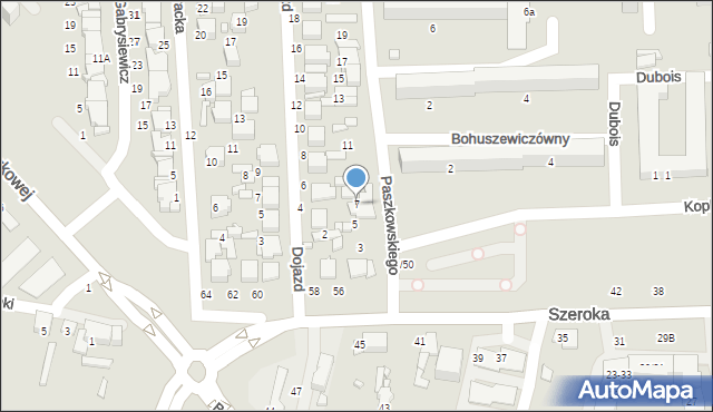 Tomaszów Mazowiecki, Paszkowskiego Rocha, 7, mapa Tomaszów Mazowiecki