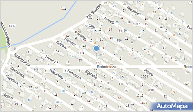 Tomaszów Mazowiecki, Pauliny, 3, mapa Tomaszów Mazowiecki