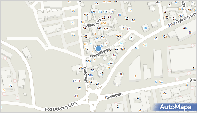 Toruń, Pałubickiego Jana, ppłk., 4, mapa Torunia