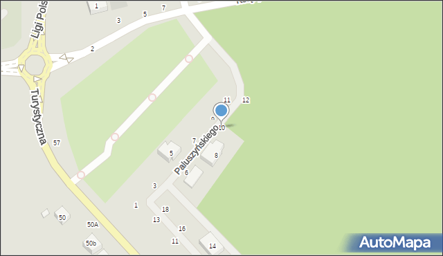 Toruń, Paluszyńskiego Stanisława, ks., 10, mapa Torunia