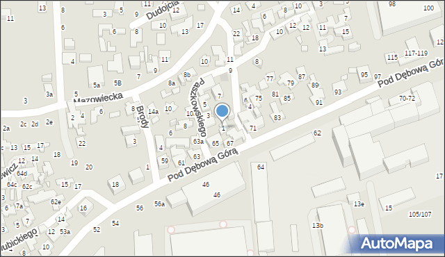 Toruń, Paszkowskiego Jerzego, ppor., 1, mapa Torunia