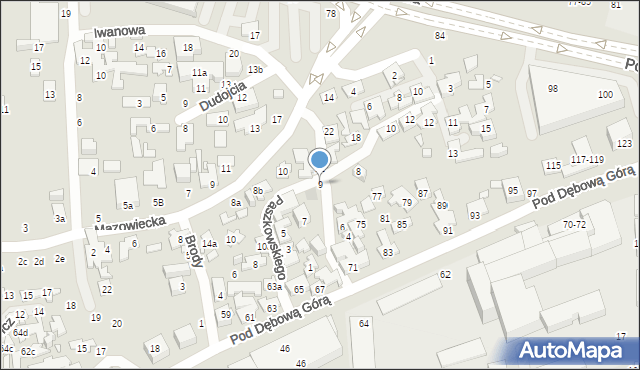 Toruń, Paszkowskiego Jerzego, ppor., 9, mapa Torunia
