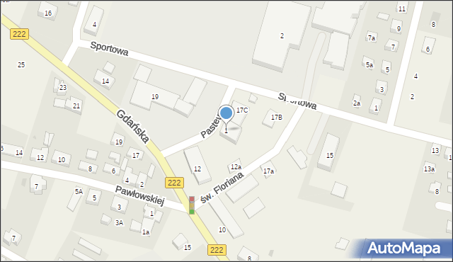 Trąbki Wielkie, Pasteura Ludwika, 1, mapa Trąbki Wielkie